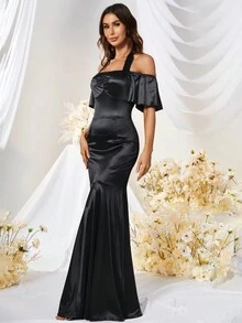 MUXXN Đầm Dự Tiệc Nữ - màu đen - Xem 3