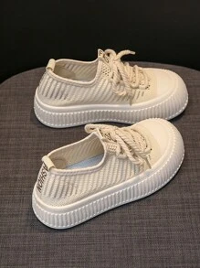 Giày Giản dị Nữ - Màu be - Xem 4