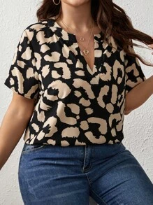SHEIN Clasi Áo sơ mi Plus Size Tất cả trên in Giải trí - Nhiều màu - Xem 5