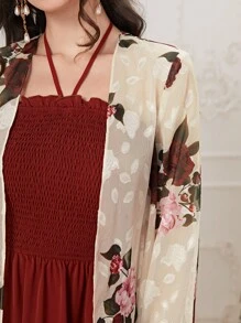 Mulvari In hoa tay áo lá sen áo & Váy dây - Nhiều màu - Xem 6