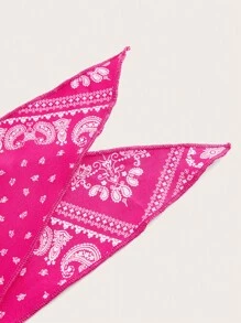 SHEIN ICON Áo nữ Thắt nơ trước Paisley Gợi cảm - Màu Hồng Tươi - Xem 3