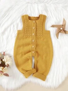 Baby Mädchen Zopfstrick Tank mit Strick Jumpsuit mit