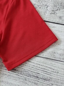 SHEIN LUNE Áo thun nữ Thú vật Hoa Giải trí - Đỏ - Xem 4