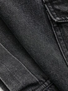 DAZY Jeans holgados con bolsillos laterales de carga - Gris Oscuro - Ver 6
