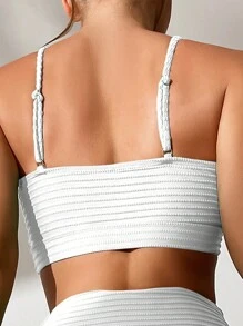 Twist Front Bikini Top - White - View 2