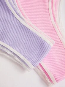 3pack Striped Trim Panty Set - Multicolor - View 6