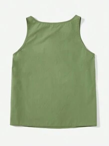 SHEIN LUNE Top tank unicolor - Verde militar - Ver 2