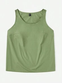 SHEIN LUNE Top tank unicolor - Verde militar - Ver 4