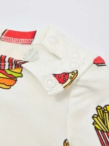 SHEIN 嬰兒嬰兒食物圖案連身背心