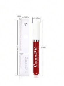 防水持久啞光唇彩17不粘杯子唇膏 - 紅木色 - 查看 3