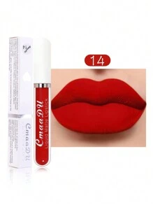 防水持久啞光唇彩14不粘杯子唇膏 - 紅色 - 查看 2