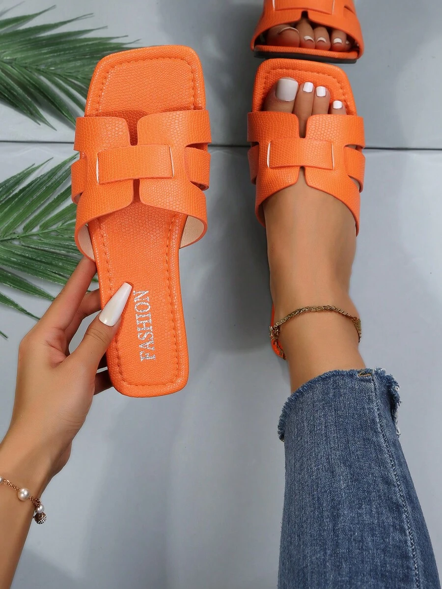Sandalias naranjas para mujer - Naranja - Ver 1