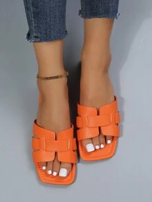 Sandalias naranjas para mujer - Naranja - Ver 2