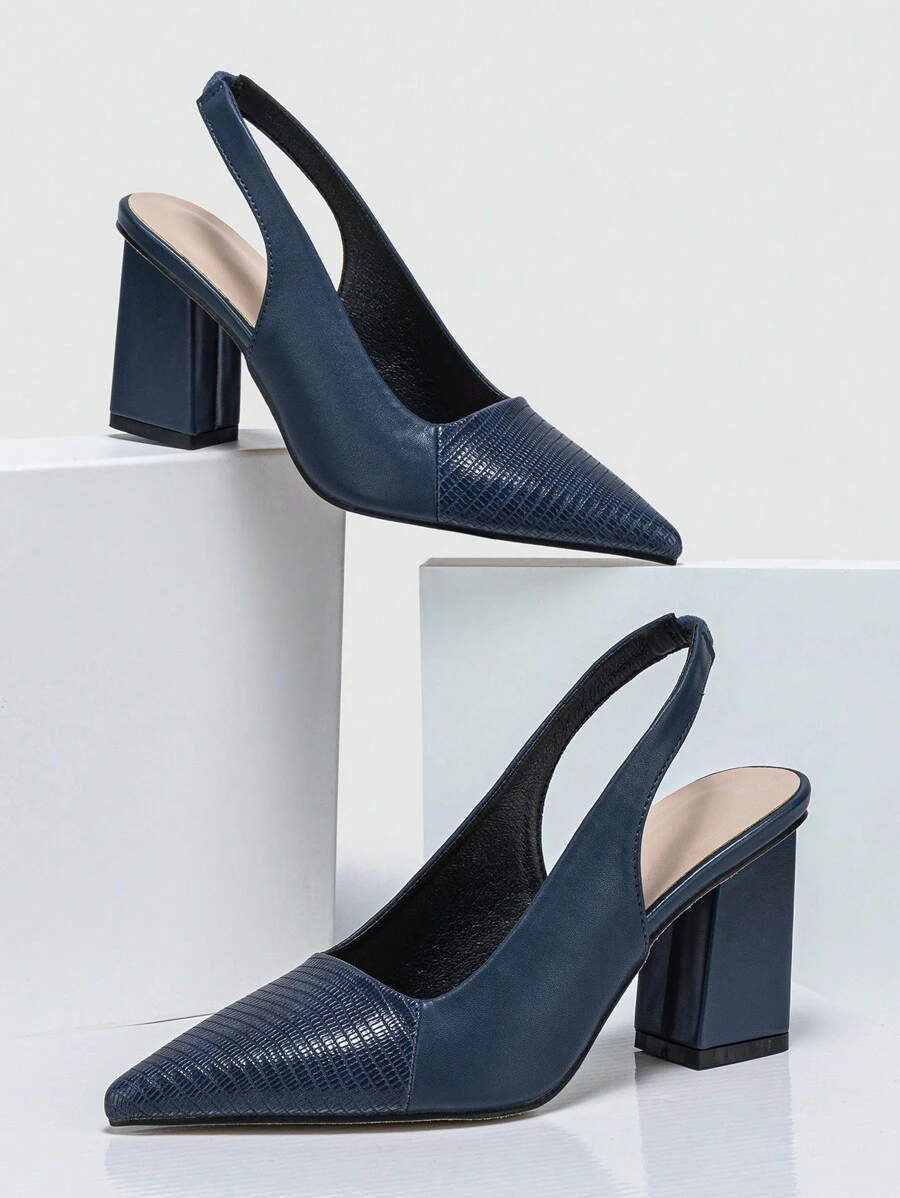 Giày cao gót mũi nhọn quai hậu thu/đông, thanh lịch, dự tiệc