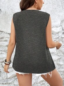 SHEIN LUNE Plus Slogan Graphic Tank Top
