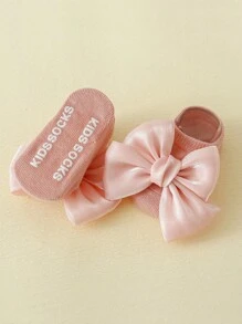 4雙嬰兒女孩蝴蝶結防滑襪子 - 彩色 - 查看 5