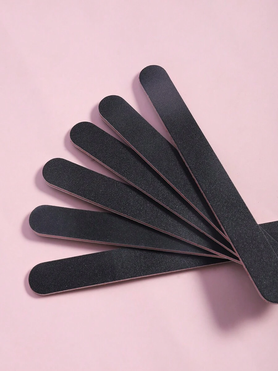 6 limas de uñas reutilizables de doble cara, tablero de esmeril, palitos para manicura y pedicura, limas para pulir y pulir tiras de uñas brillantes y suaves