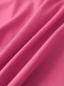 SHEIN EZwear Plus Sunflower And Slogan Graphic Tee - Pink - View 4