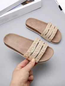 Chicas con banda única Zapatillas para exterior - Dorado - Ver 5