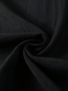 Manfinity RSRT 男士幾何印花襯衫不帶T恤 - 黑色 - 查看 8