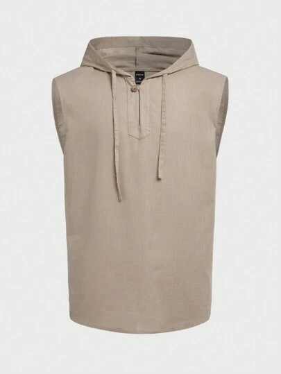 Manfinity VCAY 宽松版型男式纯色抽绳连帽上衣