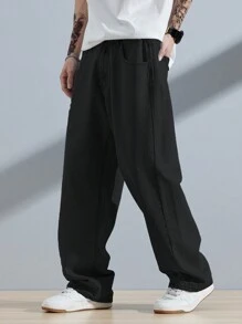 Manfinity EMRG Lỏng lẻo Nam Quần jean Với Nghiêng Túi - màu đen - Xem 1