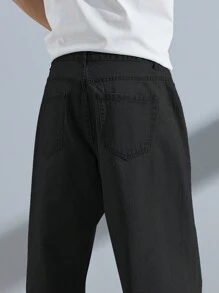 Manfinity EMRG Lỏng lẻo Nam Quần jean Với Nghiêng Túi - màu đen - Xem 7