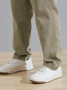 Manfinity Hypemode 男士棉斜口袋牛仔背帶褲不帶T恤