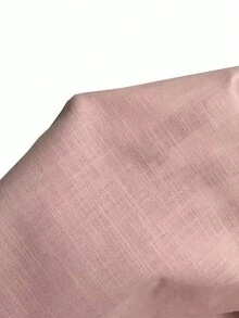 SHEIN VCAY Áo sơ mi nữ Xù Buộc lại màu trơn Giải trí - Hồng - Xem 7