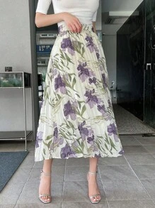 DAZY 印花百褶裙度假装扮女装 - 彩色 - 查看 5