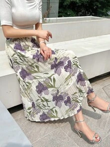 DAZY 印花百褶裙度假装扮女装 - 彩色 - 查看 4