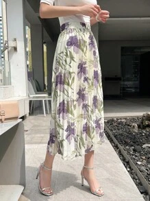 DAZY 印花百褶裙度假装扮女装 - 彩色 - 查看 9