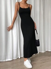 SHEIN EZwear Solid Cami Dress