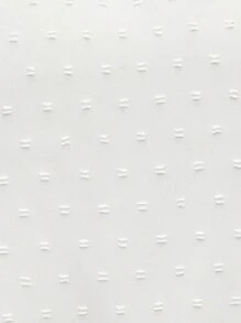 SHEIN Clasi 大碼蕾絲拼接流蘇腰部打結荷葉邊高衩半身裙 - 白色 - 查看 3