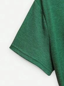 SHEIN LUNE 黃牛&標語圖案T恤