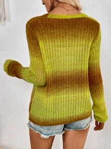 SHEIN Essnce 漸層前紐扣開襟衫 - 彩色 - 查看 2