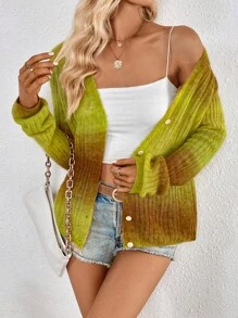 SHEIN Essnce 漸層前紐扣開襟衫 - 彩色 - 查看 6