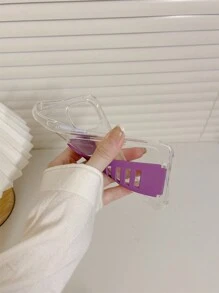 Clear Phone Case With Wristband - Purple - View 5