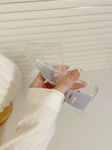 Clear Phone Case With Wristband - Grey - View 5