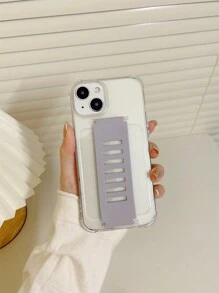 Clear Phone Case With Wristband - Grey - View 6
