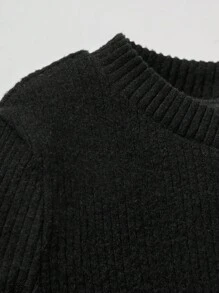 SHEIN 嬰兒女孩休閒全配針織上衣套裝，3件組 - 彩色 - 查看 3