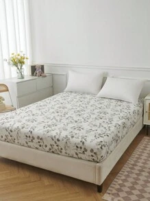 Bộ 4 tấm/bộ Bộ ga trải giường họa tiết hoa lá thực vật Bộ ga trải giường mềm mại dễ chăm sóc bằng sợi nhỏ Bộ ga trải giường vừa vặn (1 tấm ga trải giường phẳng + 1 tấm ga trải giường vừa vặn + 2 vỏ gối) Bộ ga trải giường vừa vặn King Queen Full TWIN KÍCH THƯỚC Túi sâu lên đến 11,8 inch Vỏ gối, mềm mại, thoáng khí, không nhăn Tốt hơn cho giấc ngủ, Phong cách khách sạn sang trọng, Quà tặng cho bố mẹ Bạn bè Bộ đồ giường ký túc xá Bộ đồ giường trường học - trắng - Xem 6