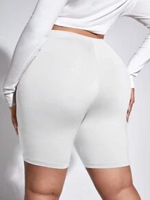 SHEIN SXY 大碼素色高腰騎行褲