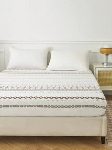 4 件波西米亚几何波西米亚图案床单套件，易于护理超细纤维柔软床上用品套件，床笠套件（1 件床单 + 1 件床笠 + 2 个枕套）床笠套件，特大号双人床，全尺寸床单，深口袋，最大 11.8 英寸枕套，柔软透气防皱，更适合睡眠，豪华酒店风格，送给妈妈爸爸朋友的礼物，宿舍床上用品，返校床上用品 - 彩色 - 查看 6