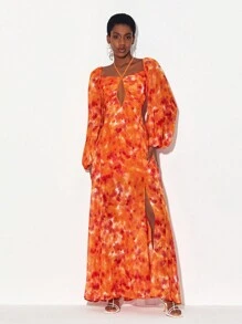 Daniela Ricciardelli 紮染鏤空高衩連衣裙 - 彩色 - 查看 5