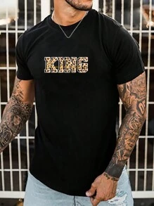 Manfinity RebelGame Nam Áo thun Bông Đồ họa Chữ cái - màu đen - Xem 1