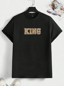 Manfinity RebelGame Nam Áo thun Bông Đồ họa Chữ cái - màu đen - Xem 2