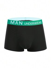 男士5入組字母圖案平角內褲 - 彩色 - 查看 3