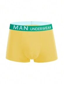 男士5入組字母圖案平角內褲 - 彩色 - 查看 4