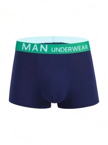 男士5入組字母圖案平角內褲 - 彩色 - 查看 5